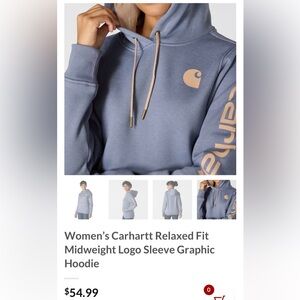 Carhartt Women's Relaxed fit mid weight Logo Hoodie. NWT - Medium